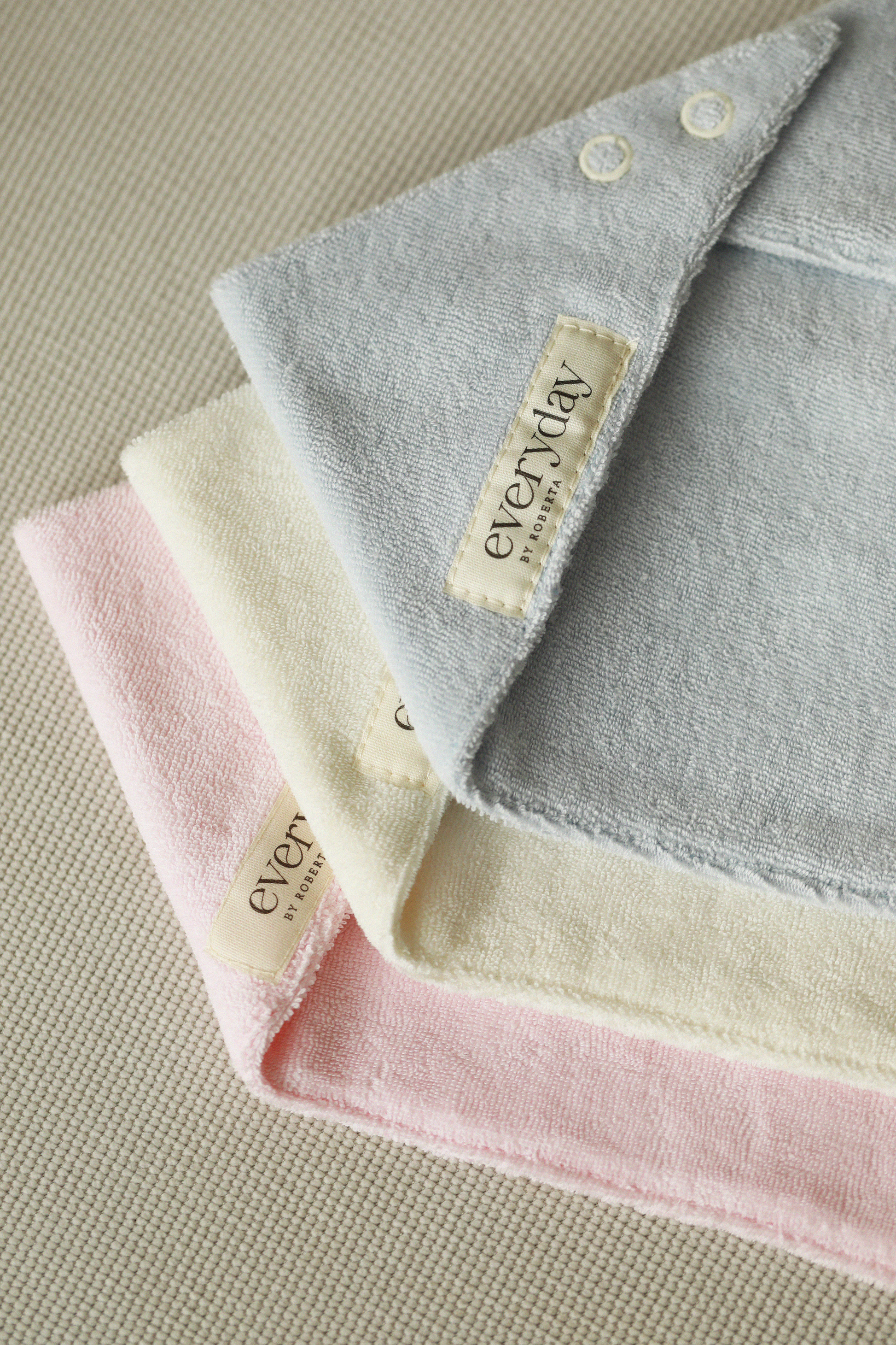 Everyday by Roberta baby bandana bib in baby pink and  blue colours