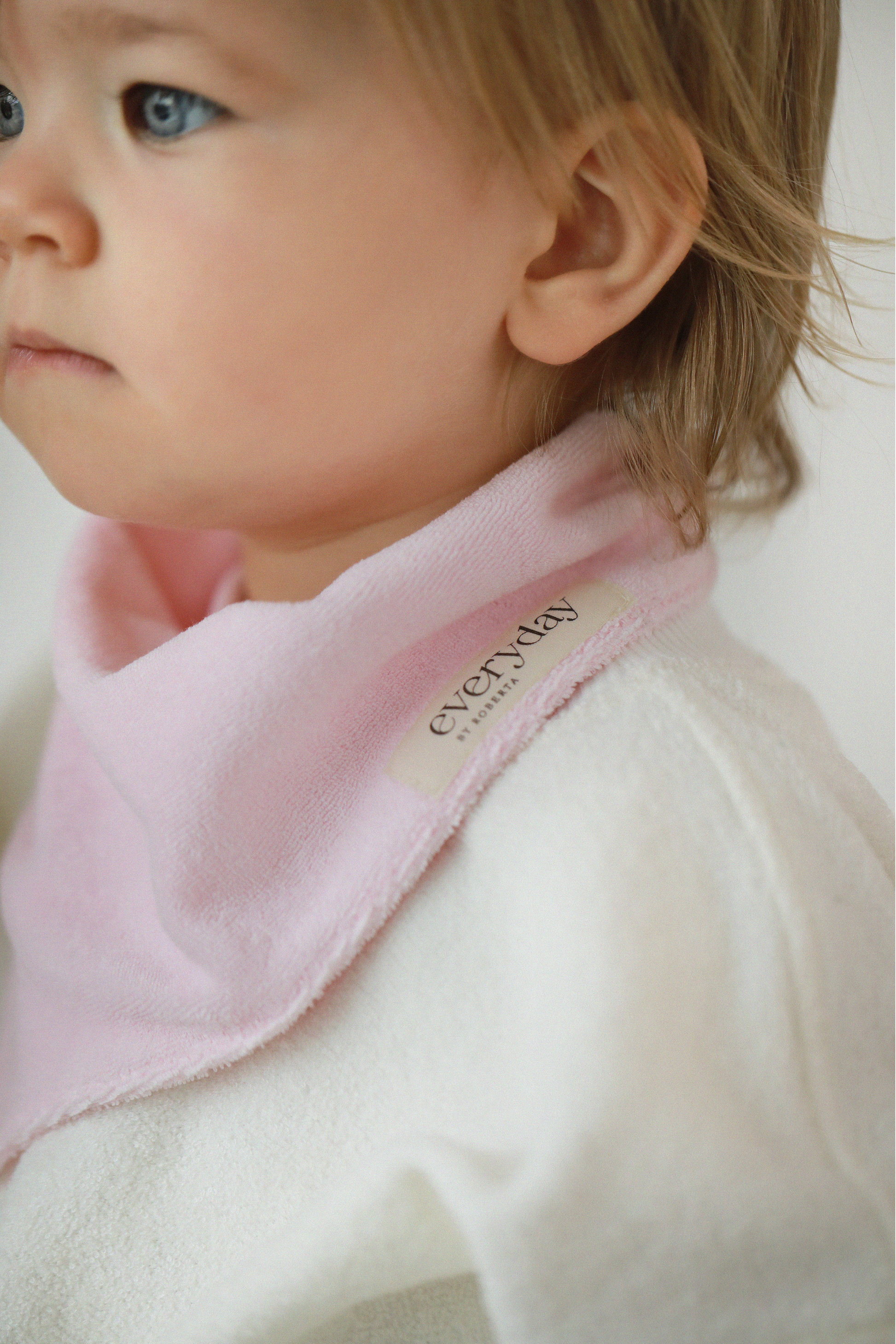 Everyday by Roberta baby bandana bib in baby pink colour