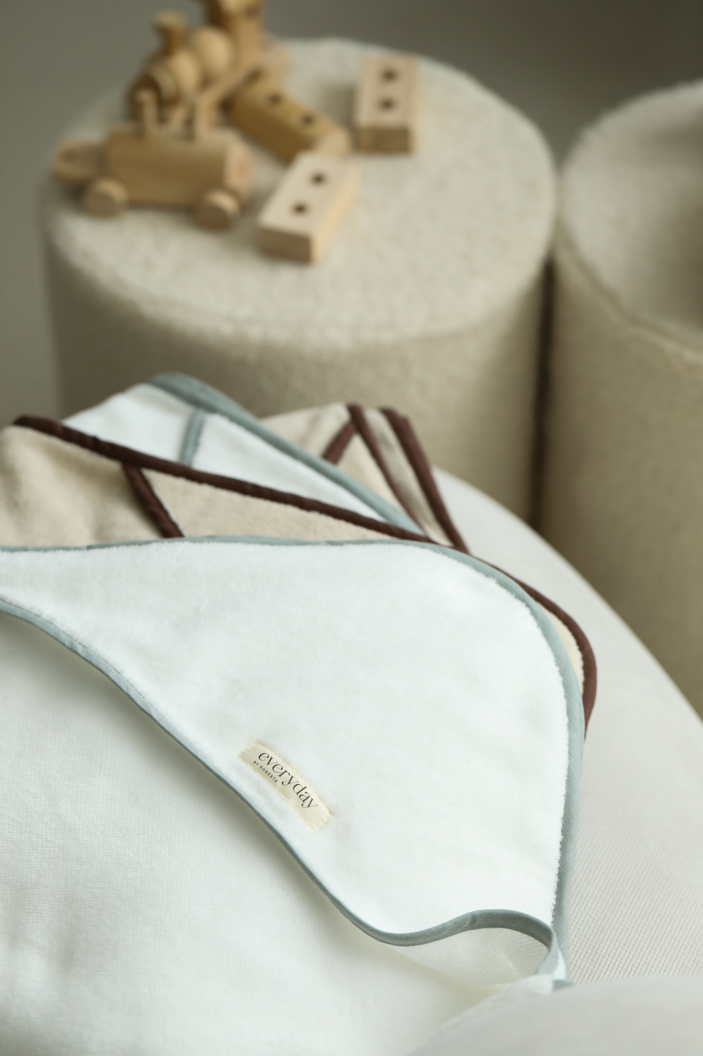 Everyday by Roberta hooded towel for a baby in neutral colours