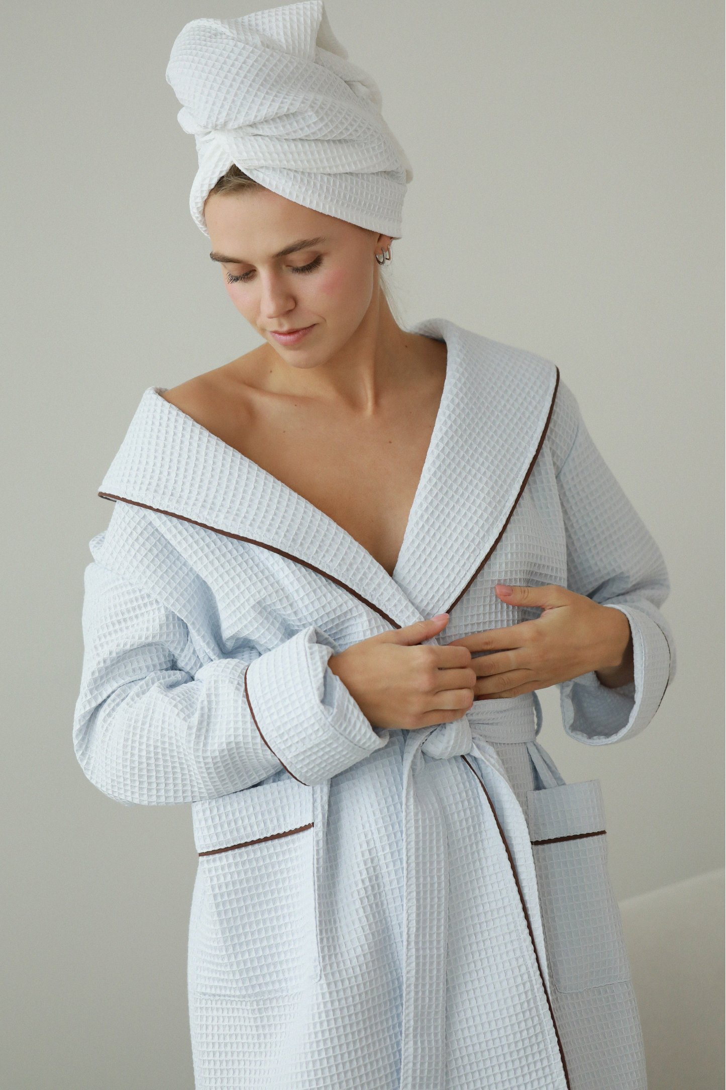 Everyday by Roberta waffle cotton hair towel
