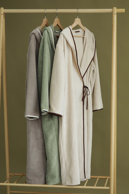 Women's bamboo-cotton robe