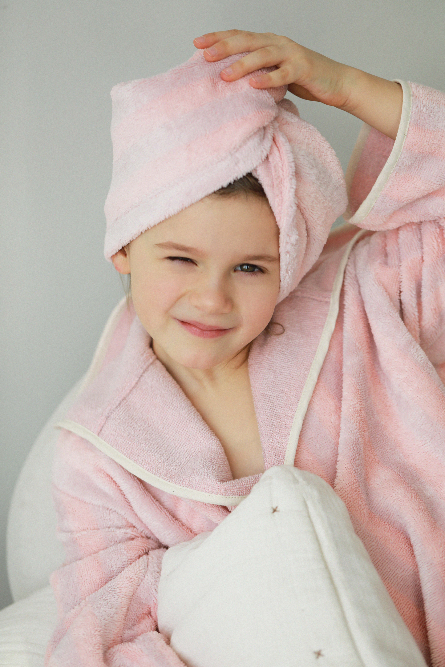 Children's bamboo-cotton hair towel